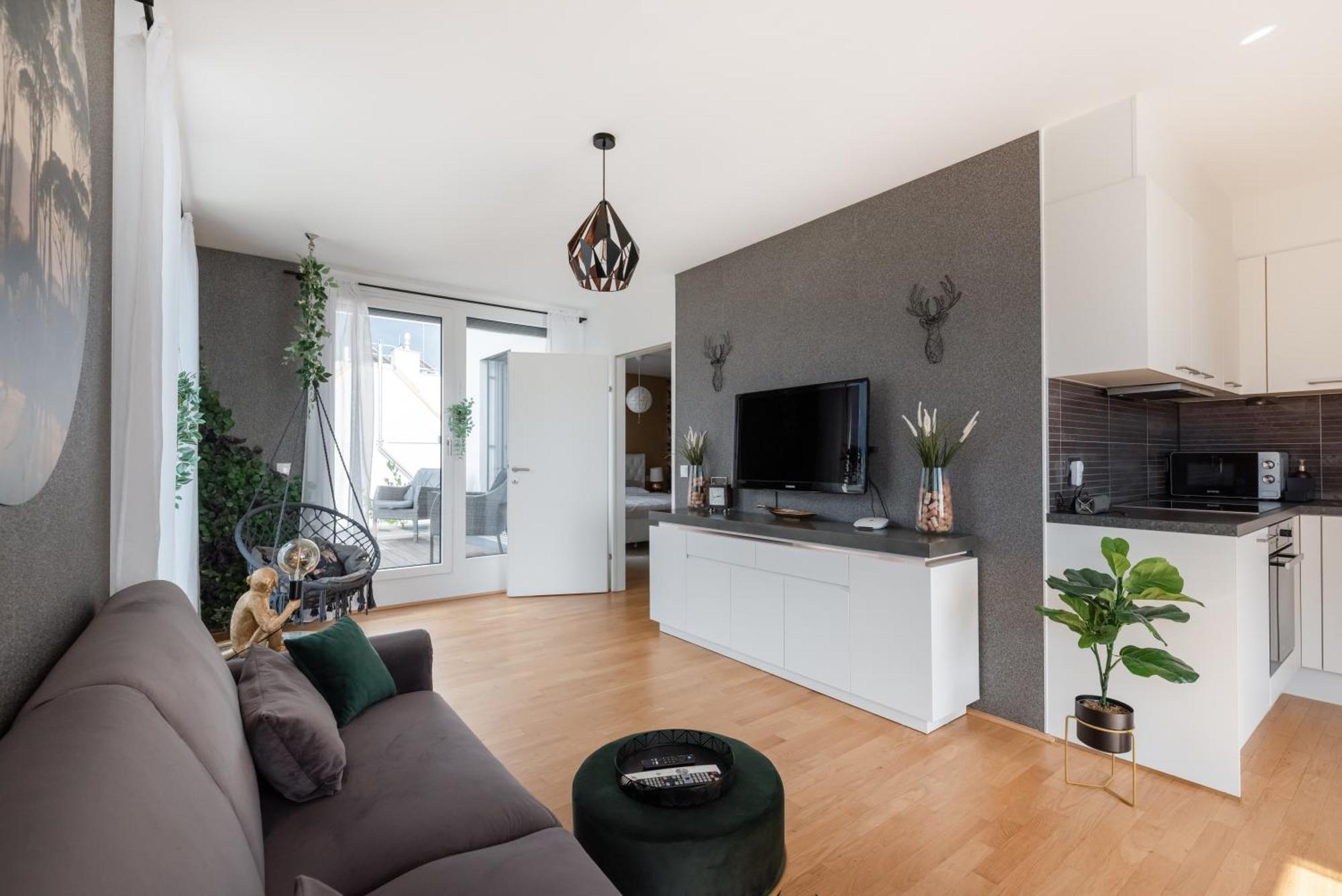 Apartment Mit Traumhafter Dachterrasse & Weitblick Viena Exterior foto