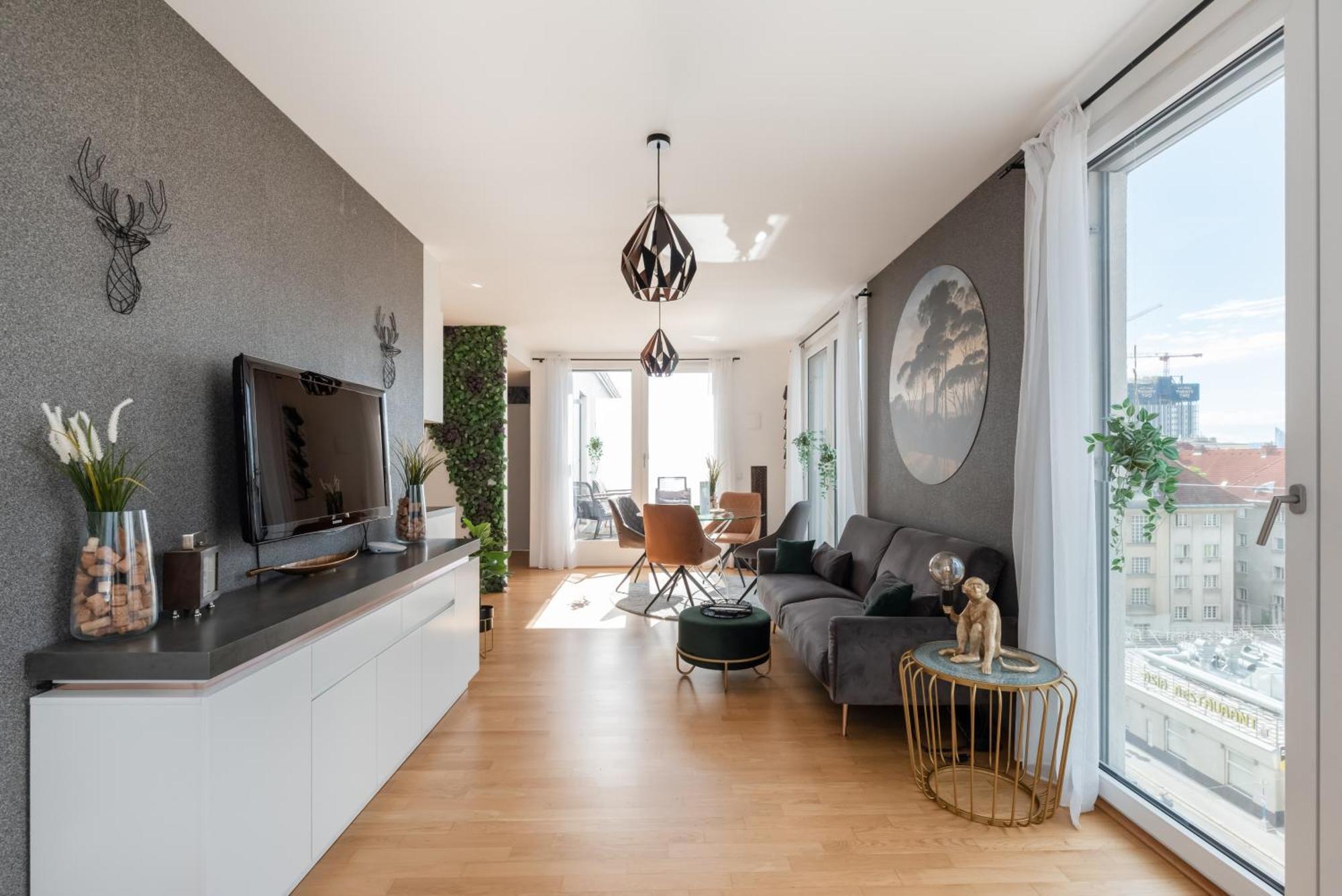 Apartment Mit Traumhafter Dachterrasse & Weitblick Viena Exterior foto